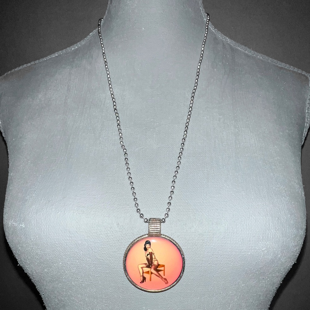 Pale Pink Bette Page Necklace